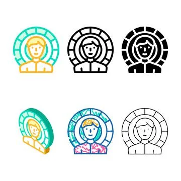 Grading scale kyc looks color icon vector Stock Illustration