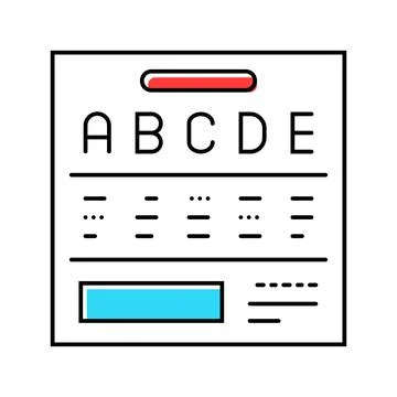 Grading system education platform color icon vector illustration Stock Illustration