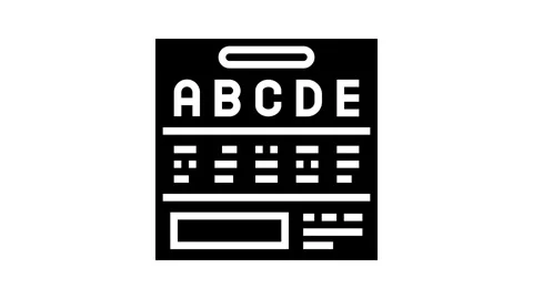 Grading system education platform glyph icon animation Stock Footage 326144357