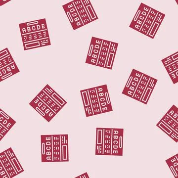 Grading system education platform glyph seamless pattern Stock Illustration