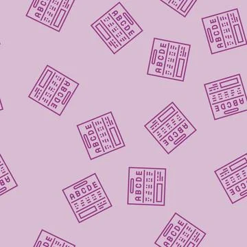 Grading system education platform line seamless pattern イラスト素材