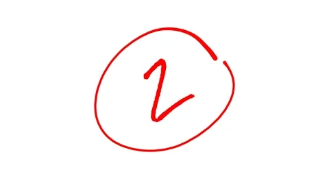 Grading system with numbers in red ink Stock Footage 322555329