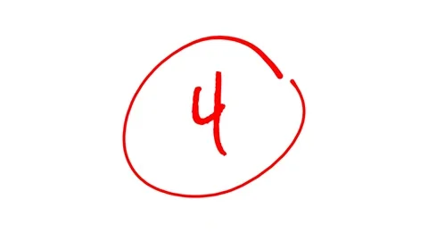 Grading system with numbers in red ink Stock Footage 322555330