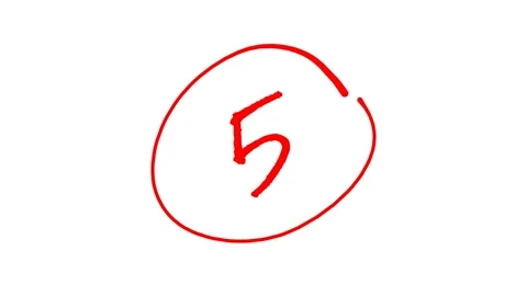 Grading system with numbers in red ink Stock Footage 322555334