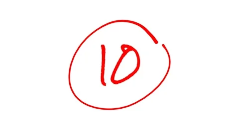 Grading system with numbers in red ink Stock Footage 322555349