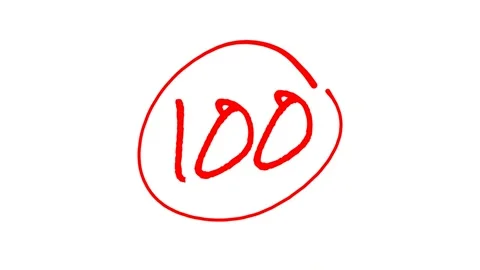 Grading system with numbers in red ink Stock Footage 322555362