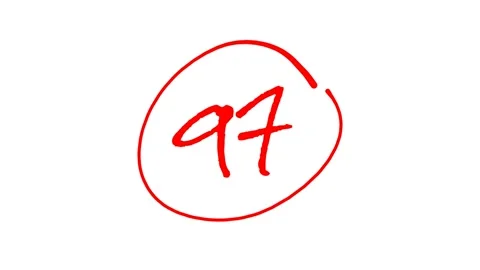 Grading system with numbers in red ink Stock Footage 322555364