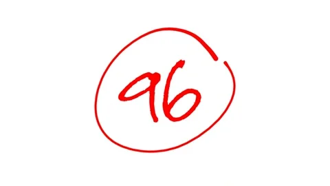 Grading system with numbers in red ink Stock Footage 322555365