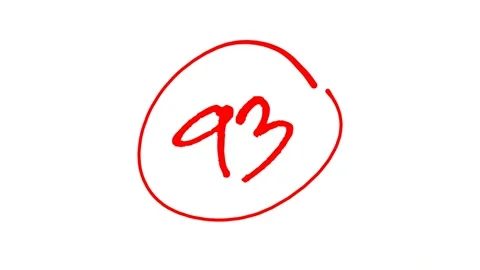 Grading system with numbers in red ink Stock Footage 322555368