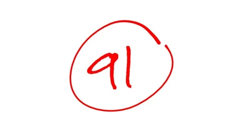 Grading system with numbers in red ink Stock Footage 322555374