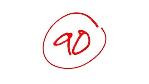 Grading system with numbers in red ink Stock Footage 322555375