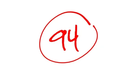 Grading system with numbers in red ink Stock Footage 322555377