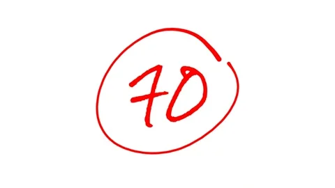 Grading system with numbers in red ink Stock Footage 322555379