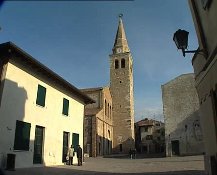 GRADO Cathedral and belltower Video stock 23926853