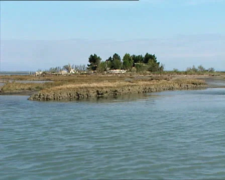 GRADO lagoon camera boat 7 Stock-Footage 23928543