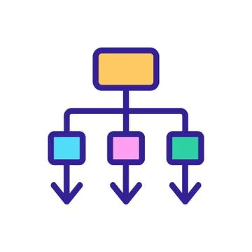 Gradual algorithm icon vector outline illustration Stock Illustration