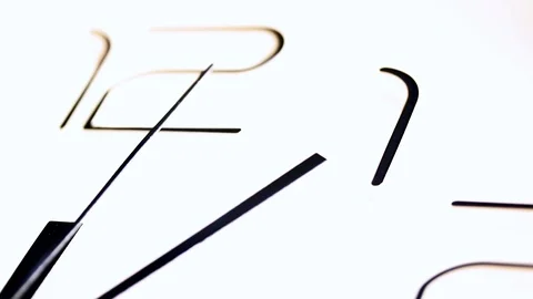 Gradual focusing on the moving second hand in clock. Video stock 100777858