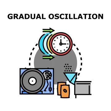 Gradual oscillation concept for repeating processes Stock Illustration