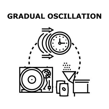 Gradual oscillation concept for repeating processes Stock Illustration