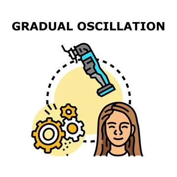 Gradual oscillation concept showing process and progress Stock Illustration
