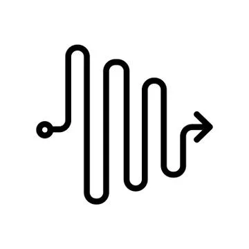 Gradual reduction of chaos icon vector outline illustration Stock Illustration