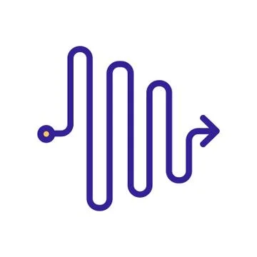 Gradual reduction of chaos icon vector outline illustration Illustrazione stock