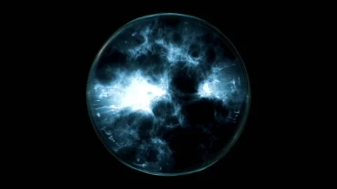 Gradual space explosion within a crystal ball 스톡 동영상 198316703
