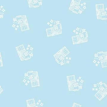 Graduate admissions line seamless pattern Stock-Illustration