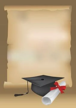 Graduate background Stock Illustration