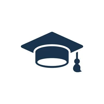 Graduate Cap Icon Vector Template Stock Illustration