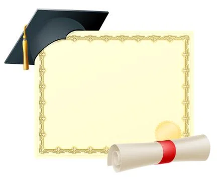 Graduate certificate background イラスト素材