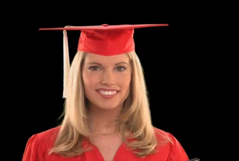 Graduate Close Up Smiling Stock Footage 754798