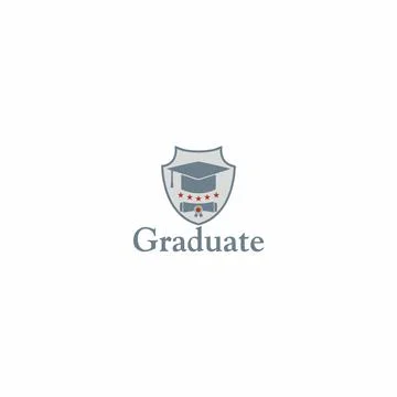 Graduate Logo Illustrazione stock