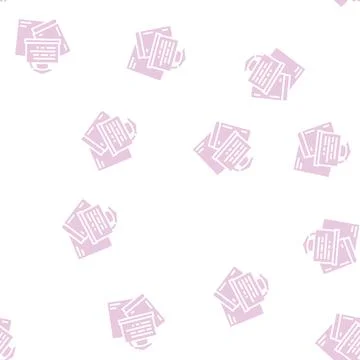 Graduate program glyph seamless pattern イラスト素材