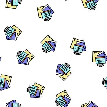 Graduate program vector seamless pattern Stockillustratie