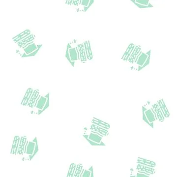 Graduate school glyph vector seamless pattern 库存插图