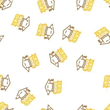 Graduate school vector seamless pattern Stock Illustration