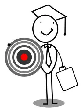 Graduate Target Stock Illustration