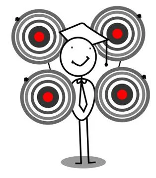 Graduate Target Stock Illustration