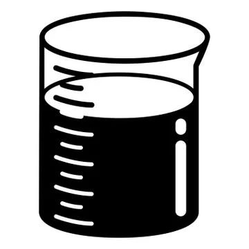 Graduated beaker icon, simple style Illustrazione stock
