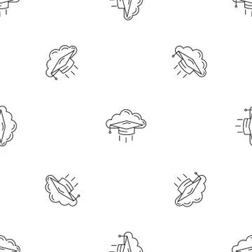 Graduated in cloud pattern seamless vector イラスト素材