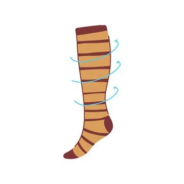 Graduated compression socks cartoon vector illustration Stock Illustration