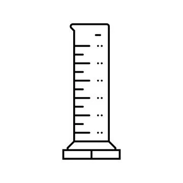 Graduated cylinder engineer line icon vector illustration Stock Illustration