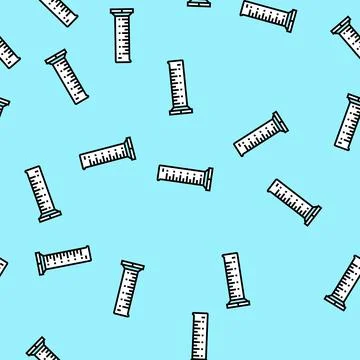 Graduated cylinder engineer vector seamless pattern Illustrazione stock