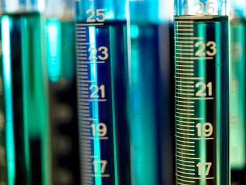 Graduated cylinders Stock Photos