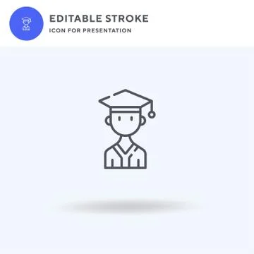 Graduated icon vector, filled flat sign, solid pictogram isolated on white, logo イラスト素材