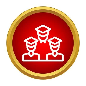 Graduates group icon representing academic success and learning 스톡 일러스트