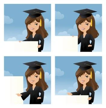 Graduates message Stock Illustration