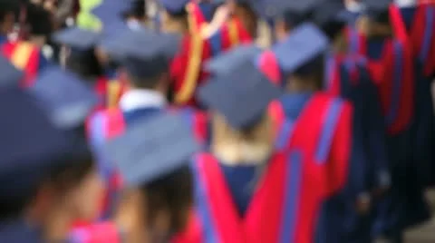 Graduates at simon fraser university Stockbeeldmateriaal 11240443