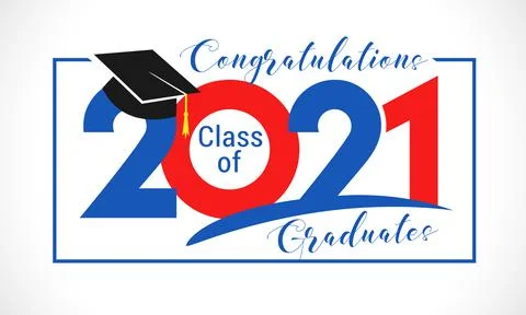 Graduating class of 2021 Illustrazione stock